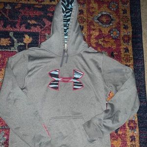 Under Armour Gray and Zebra Hoodie XL